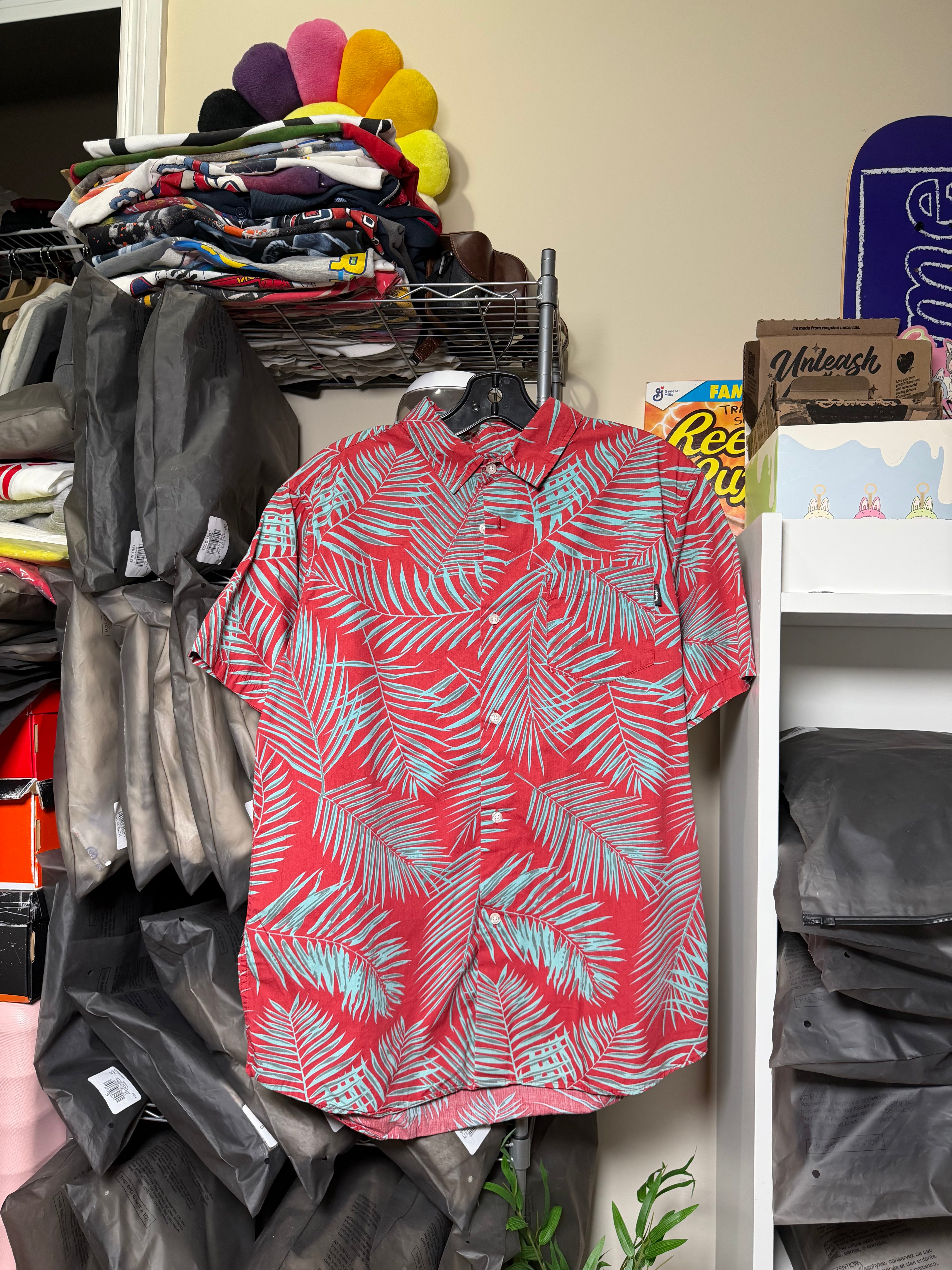 Stussy Palm Leaf Button Up Polo