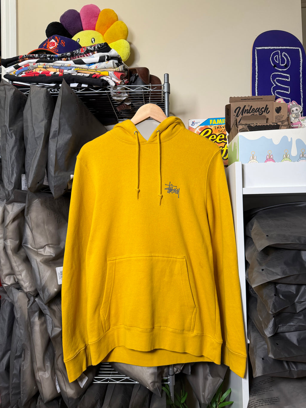 Stussy Yellow Basic Hoodie
