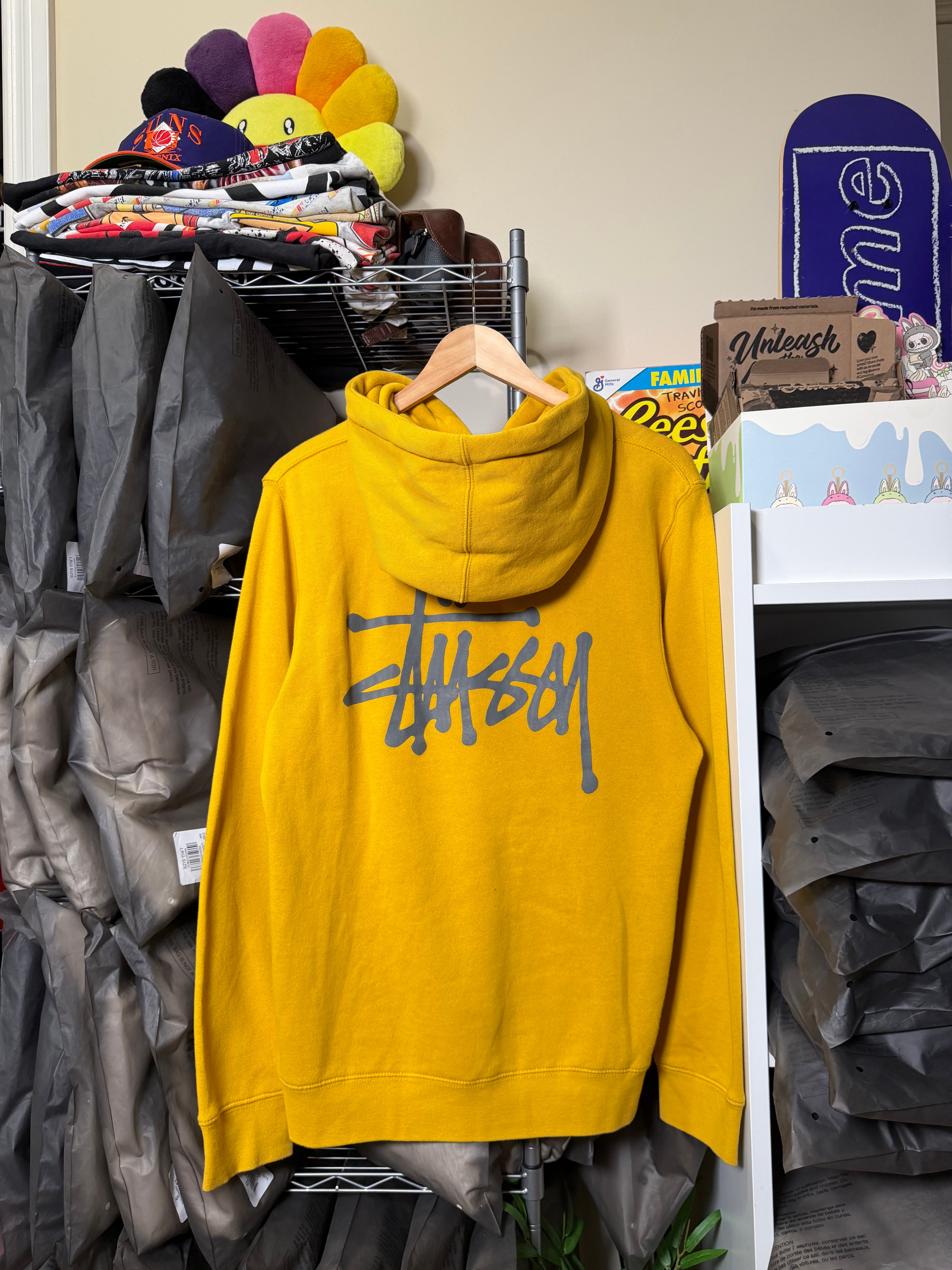 Stussy Yellow Basic Hoodie