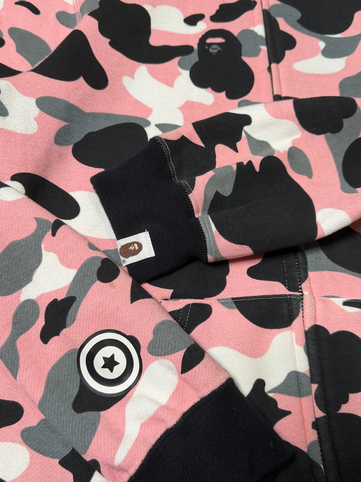 BAPE Shark Pink Camo Full Zip Hoodie