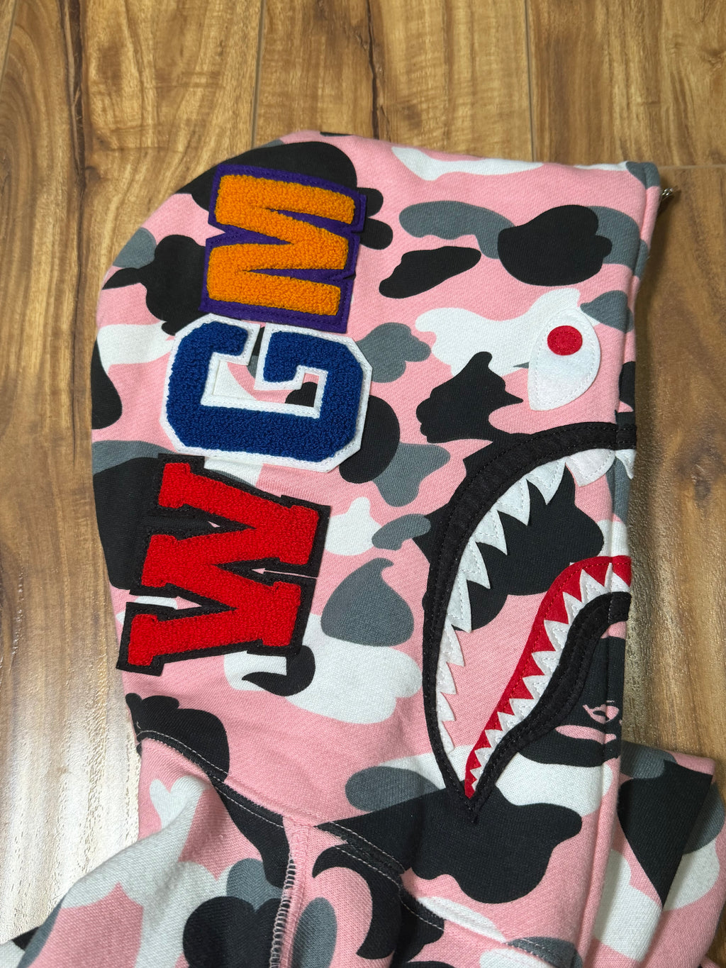 BAPE Shark Pink Camo Full Zip Hoodie