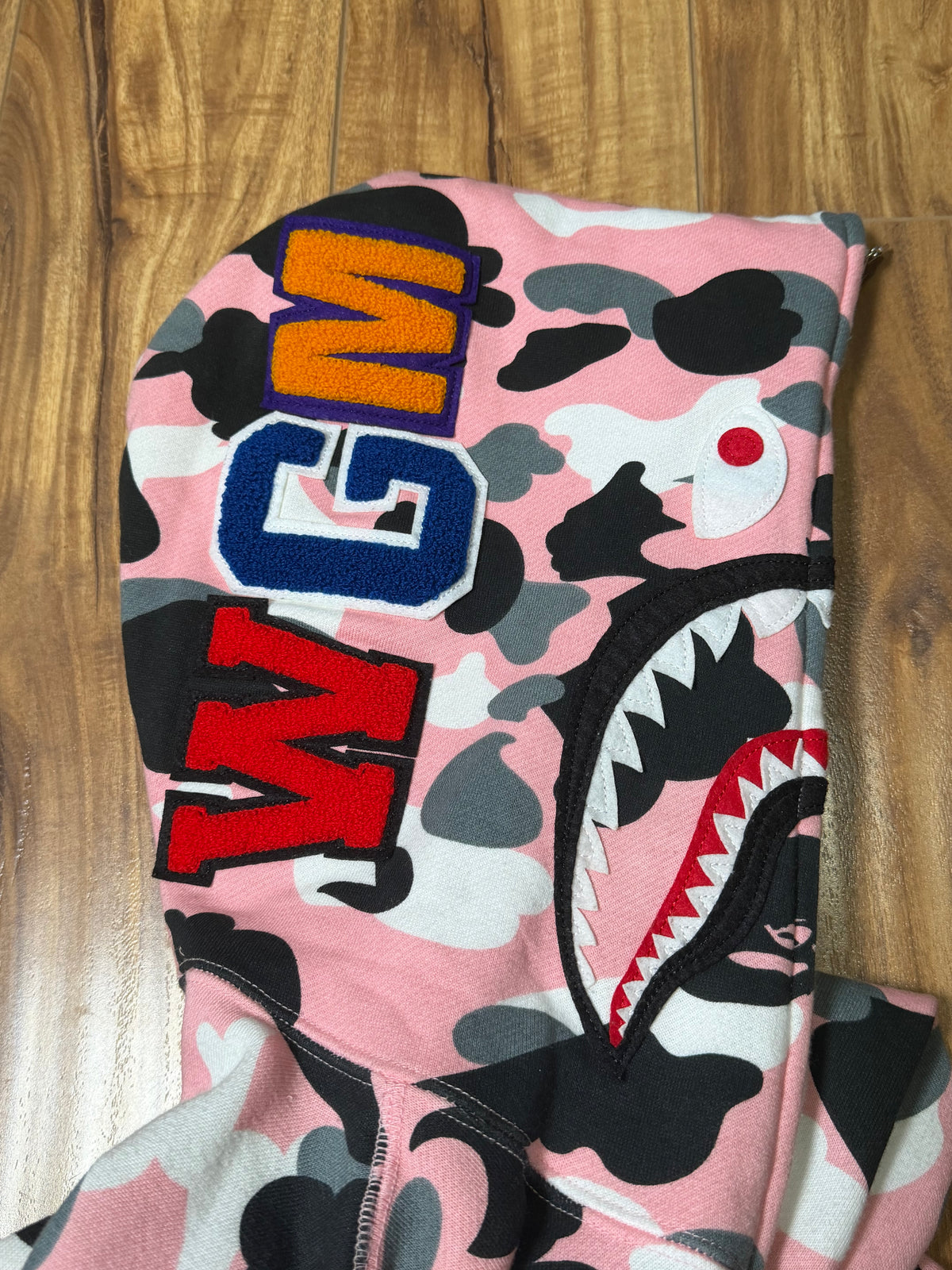 BAPE Shark Pink Camo Full Zip Hoodie