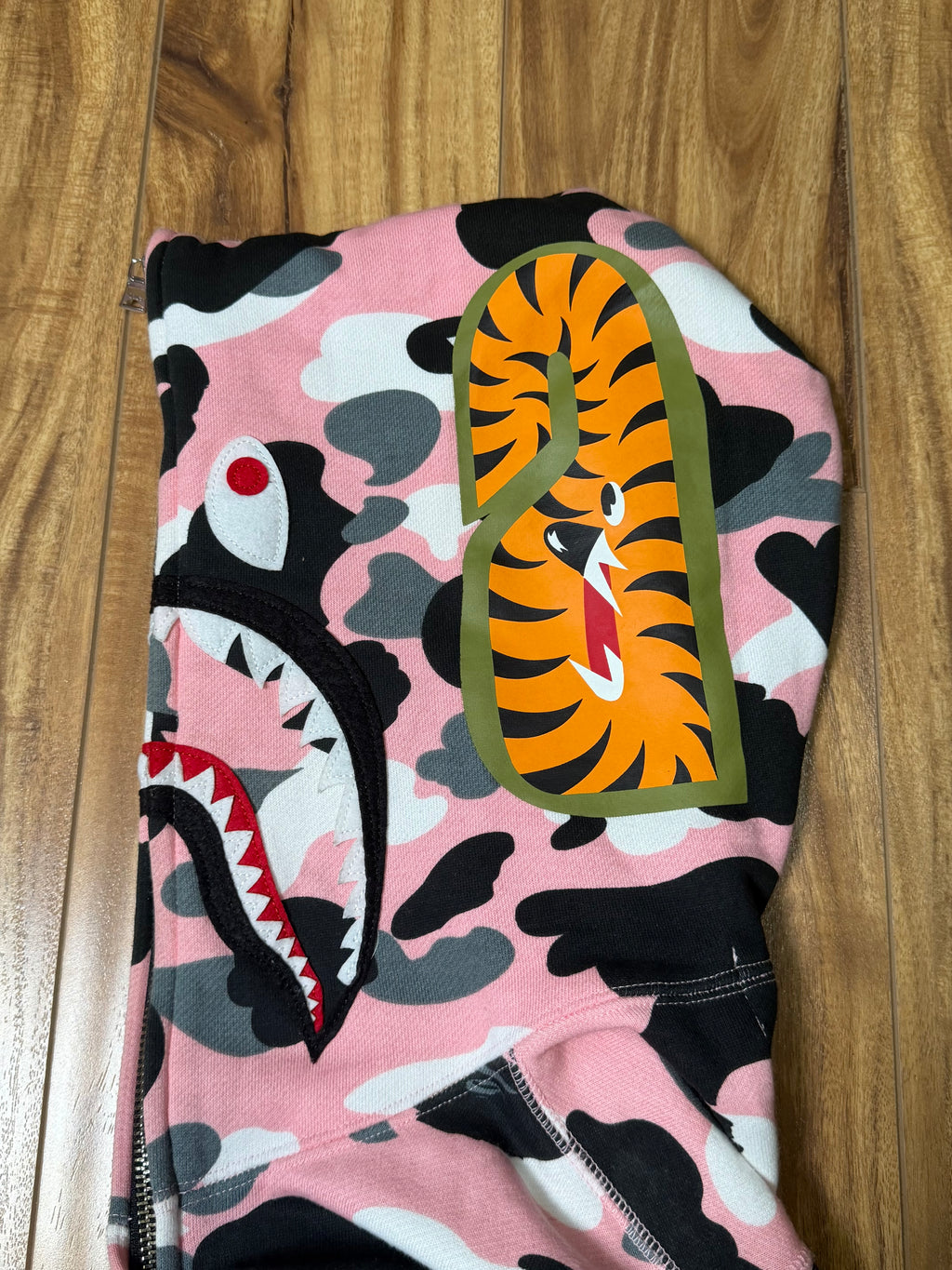 BAPE Shark Pink Camo Full Zip Hoodie
