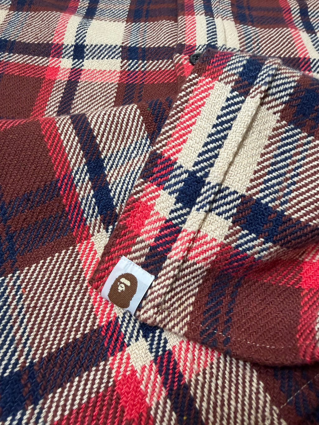 Vintage BAPE "Love Generation" Plaid Flannel (Wear by Kanye)