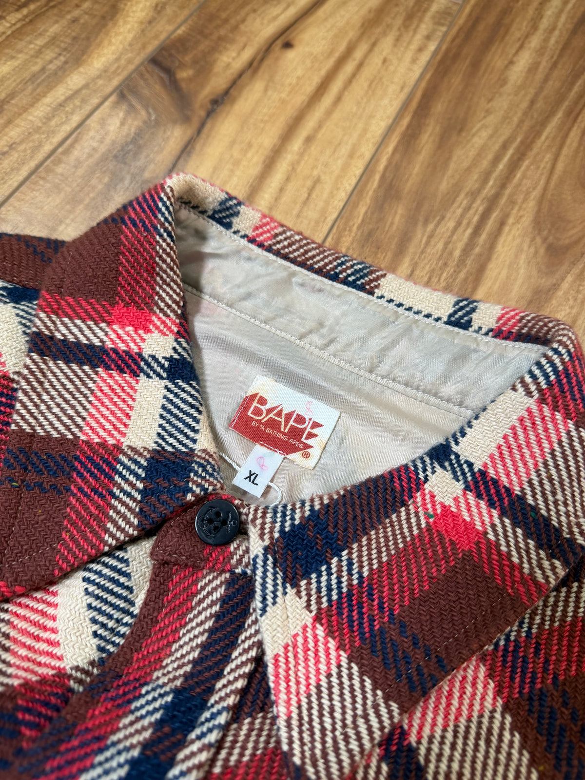 Vintage BAPE "Love Generation" Plaid Flannel (Wear by Kanye)