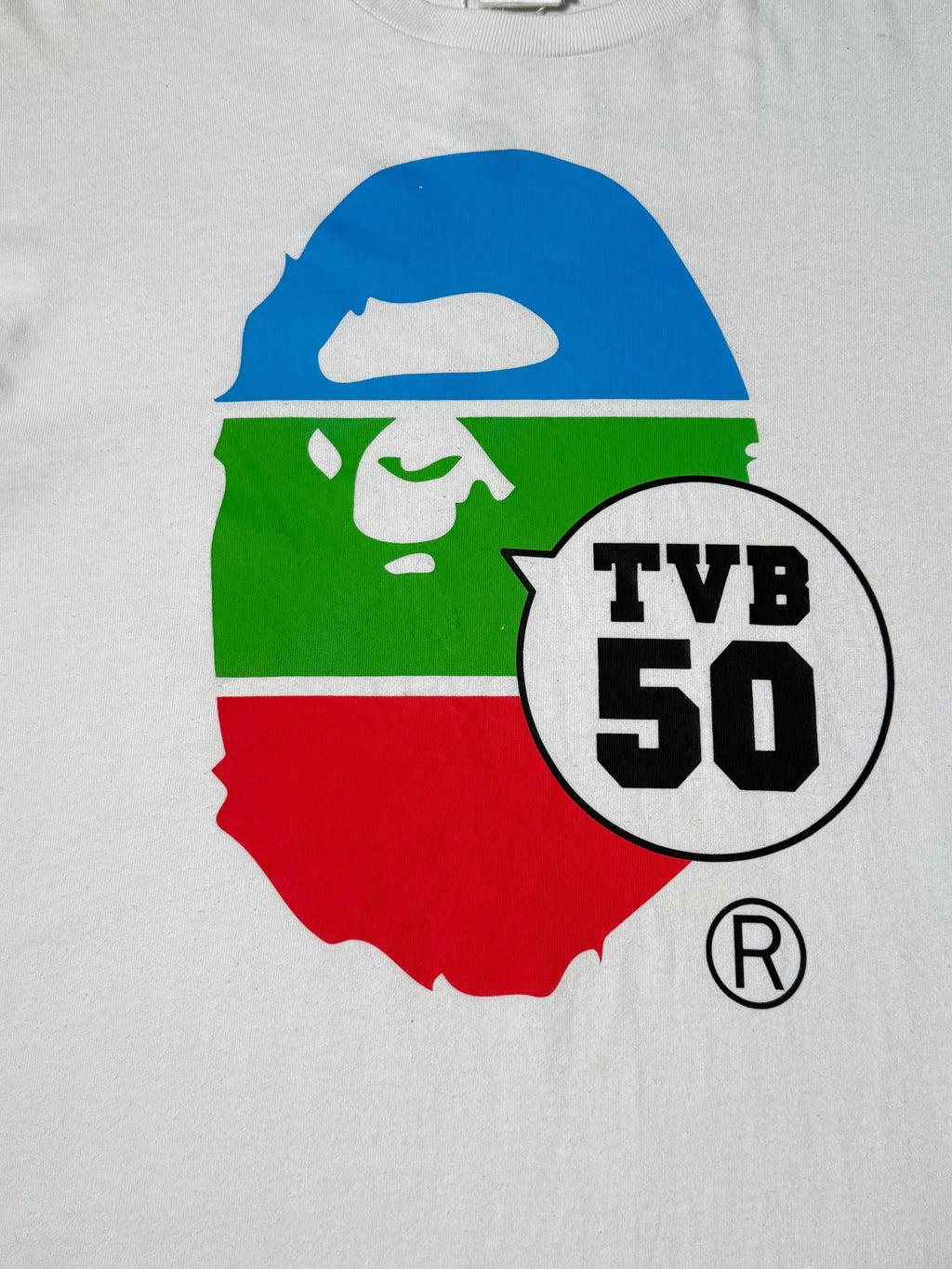 BAPE Limited Edition TVB 50th Anniversary Tee (White Colorway)