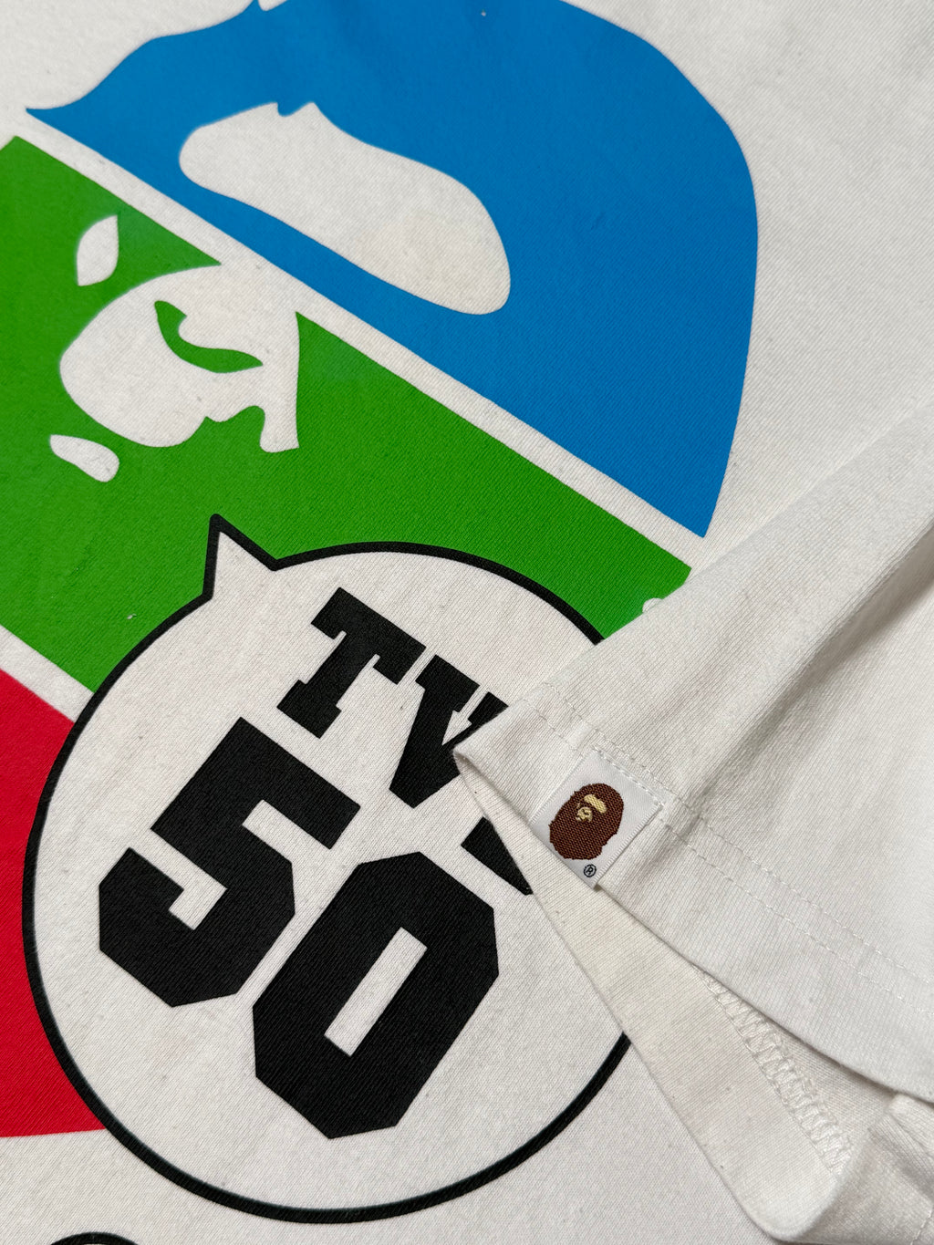 BAPE Limited Edition TVB 50th Anniversary Tee (White Colorway)