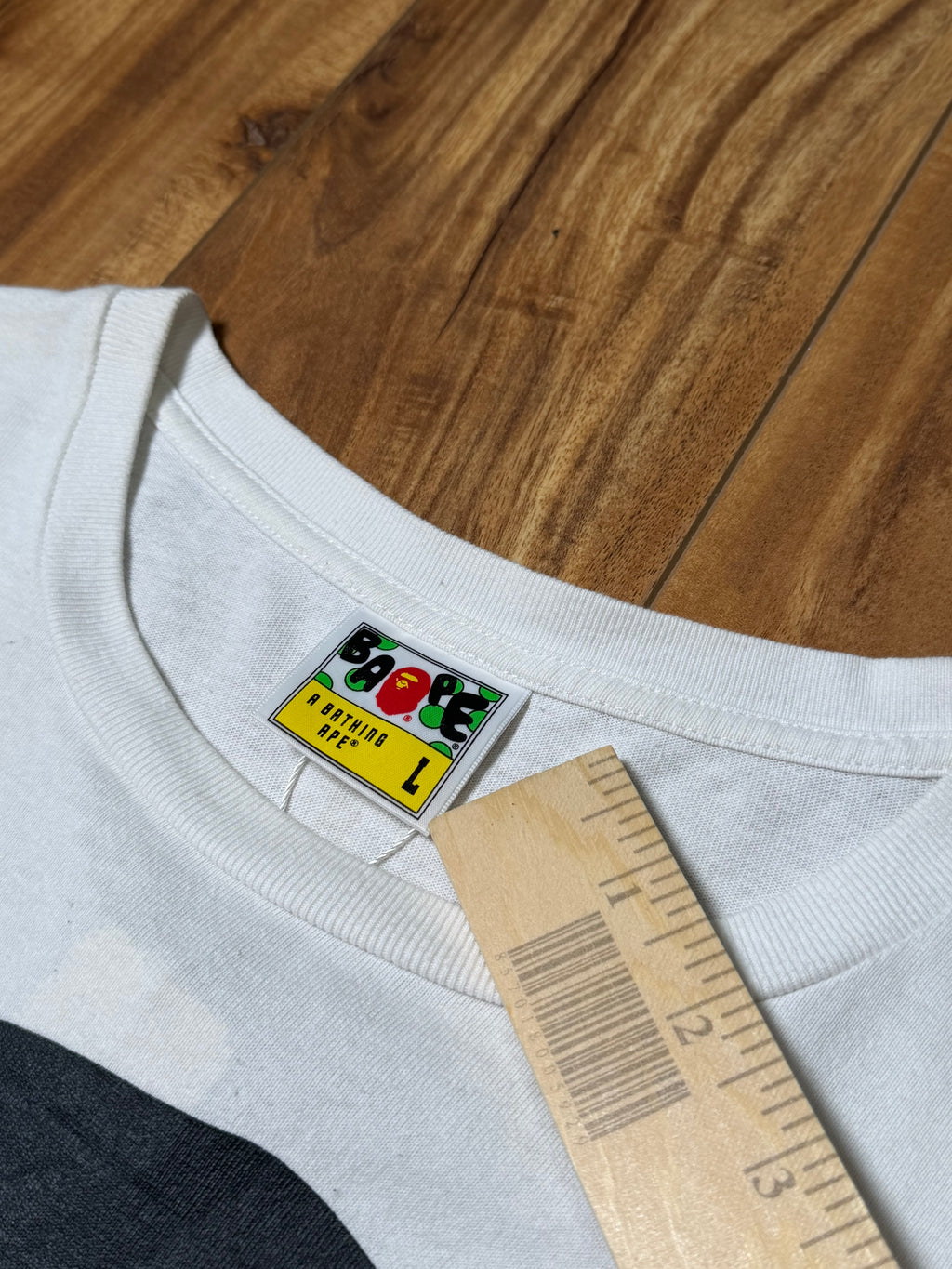 BAPE Big Head Ape Tee (White/ Blue Logo)