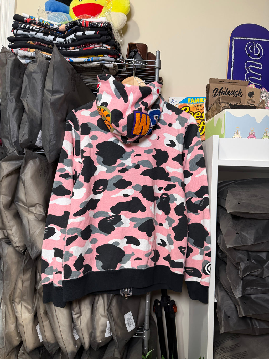 BAPE Shark Pink Camo Full Zip Hoodie