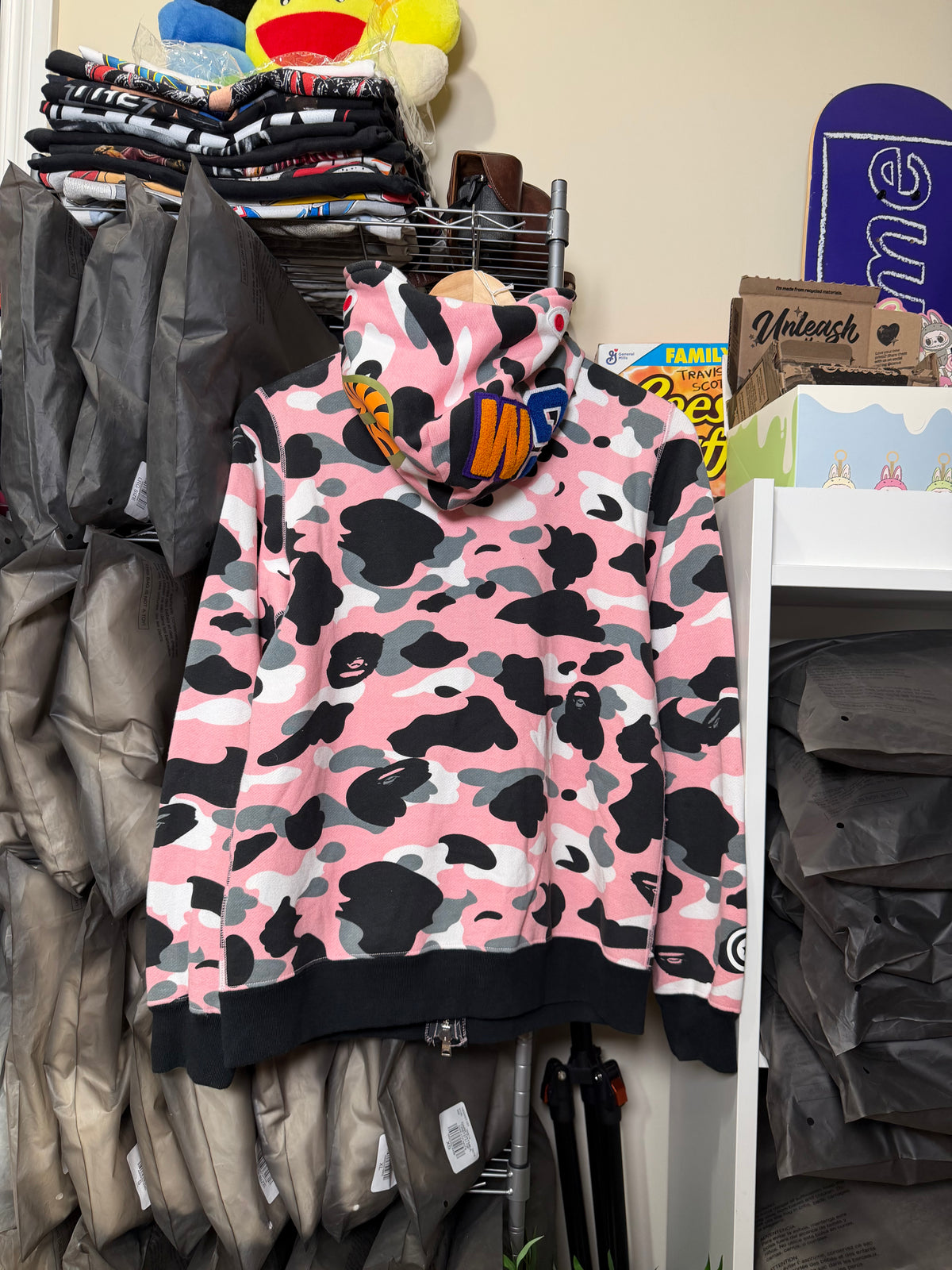BAPE Shark Pink Camo Full Zip Hoodie