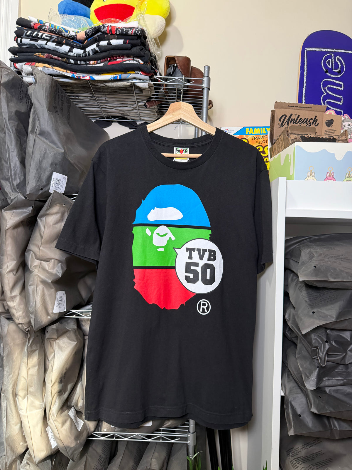 BAPE Limited Edition TVB 50th Anniversary Tee (Black Colorway)