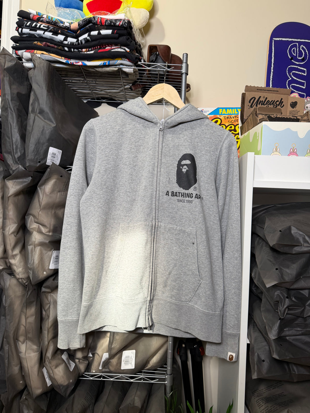 BAPE Head Logo Full Zip Hoodie By Nigo