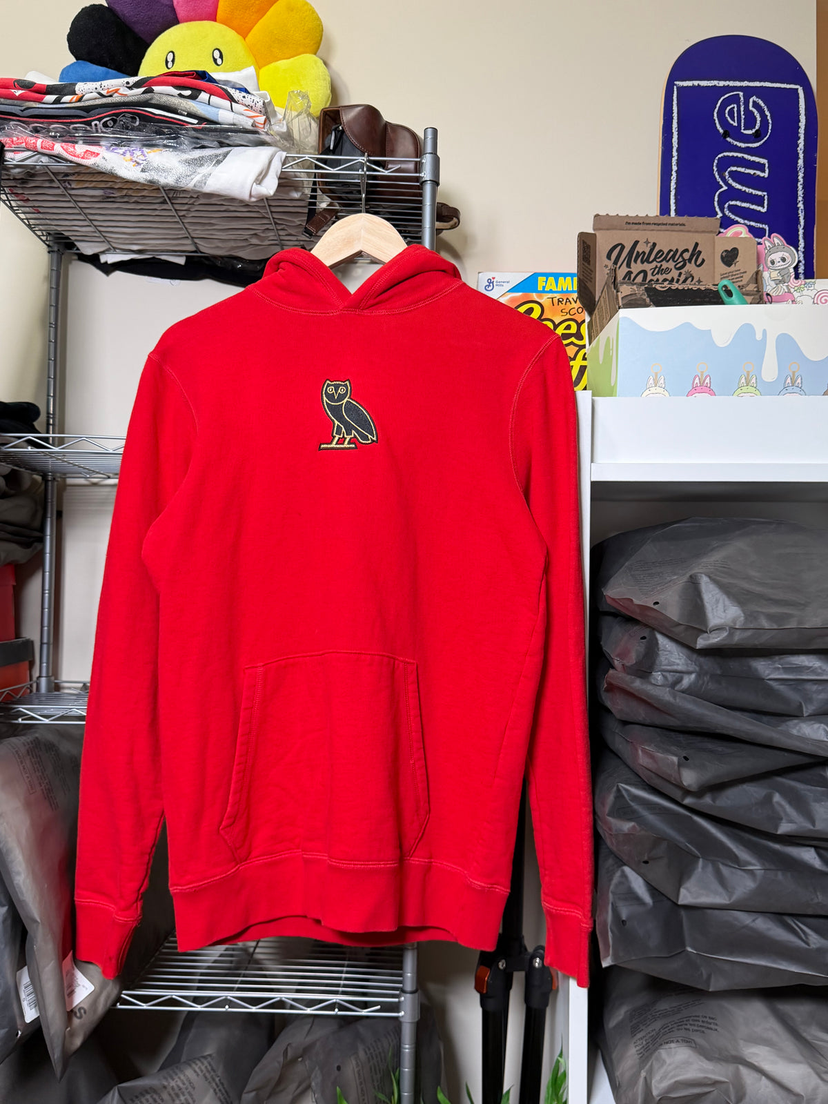 Ovo Classic Owl Hoodie (Red)