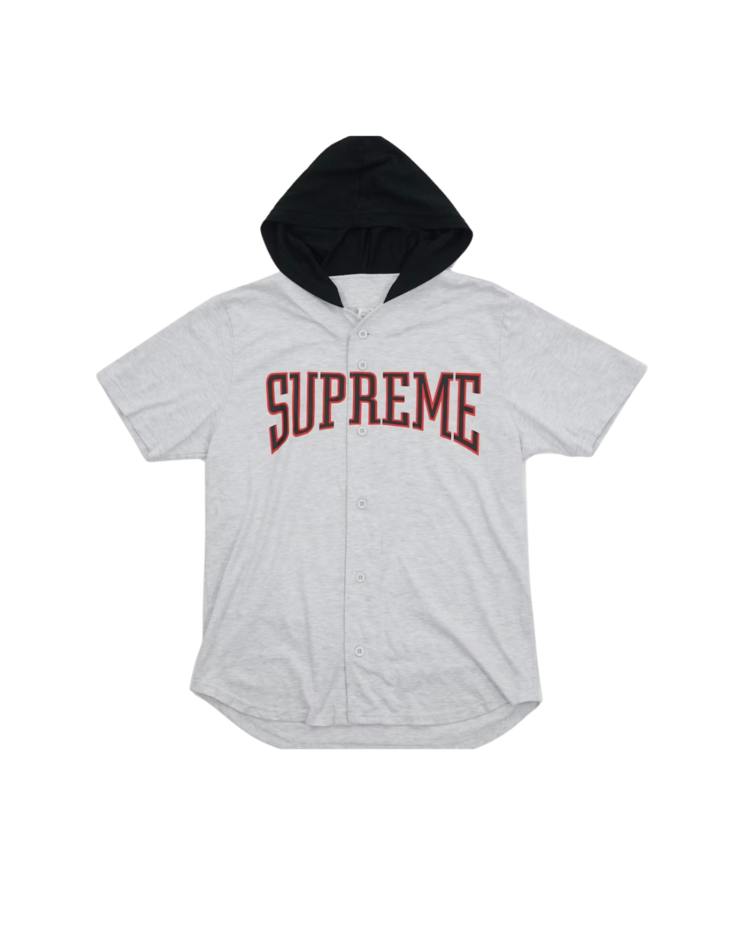 Supreme Hooded Baseball Top Grey