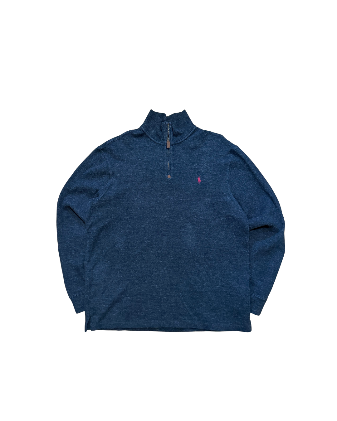 Vintage Polo Quarter Zip (Dark Gray/Red Logo)