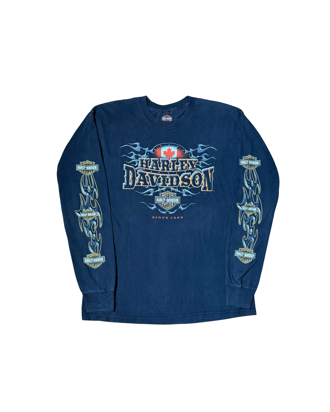 Vintage Harley Davidson Metal Chrome Longsleeve