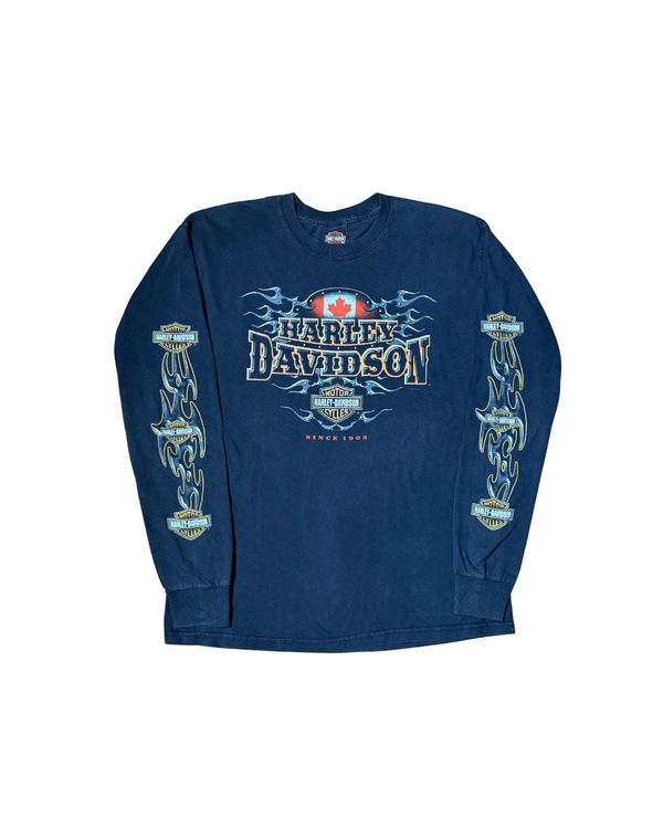 Vintage Harley Davidson Metal Chrome Longsleeve