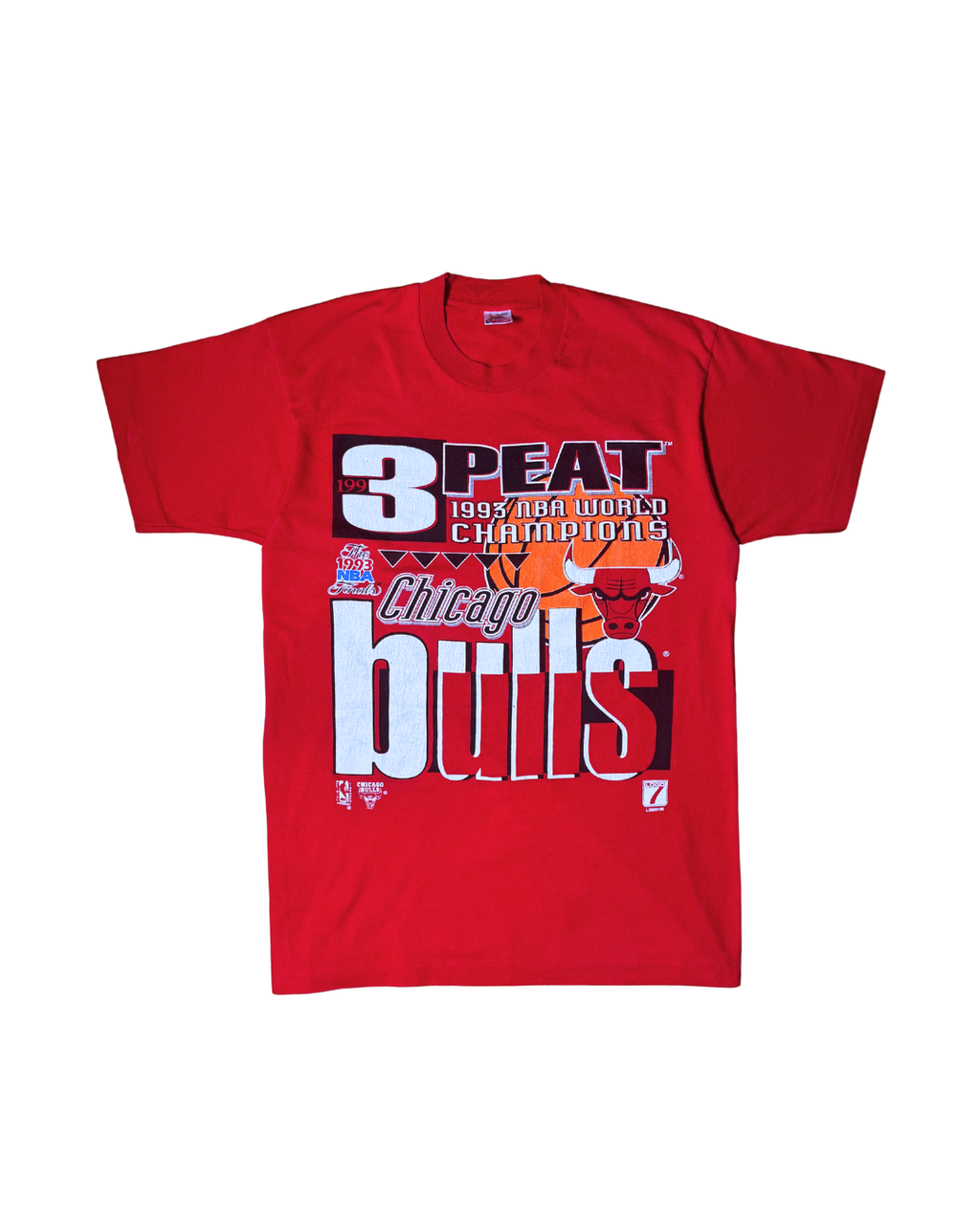 Vintage 1993 Chicago Bulls 3 Peat Tee