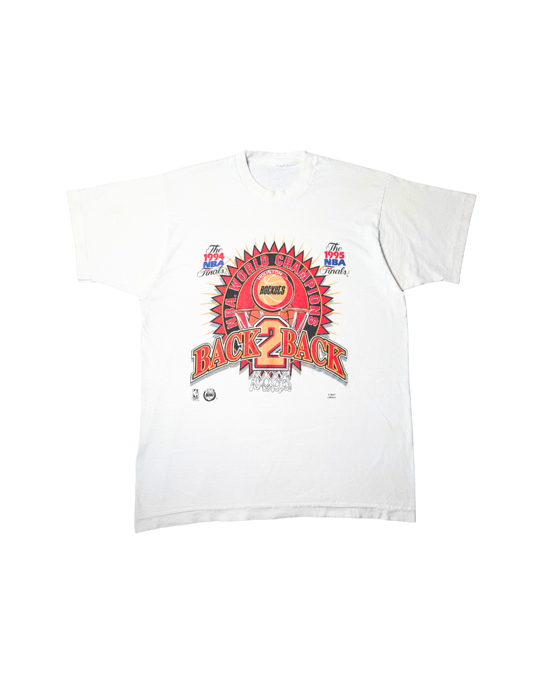 Vintage HOUSTON ROCKETS Back2Back 1994-1995 NBA Champion T-shirt