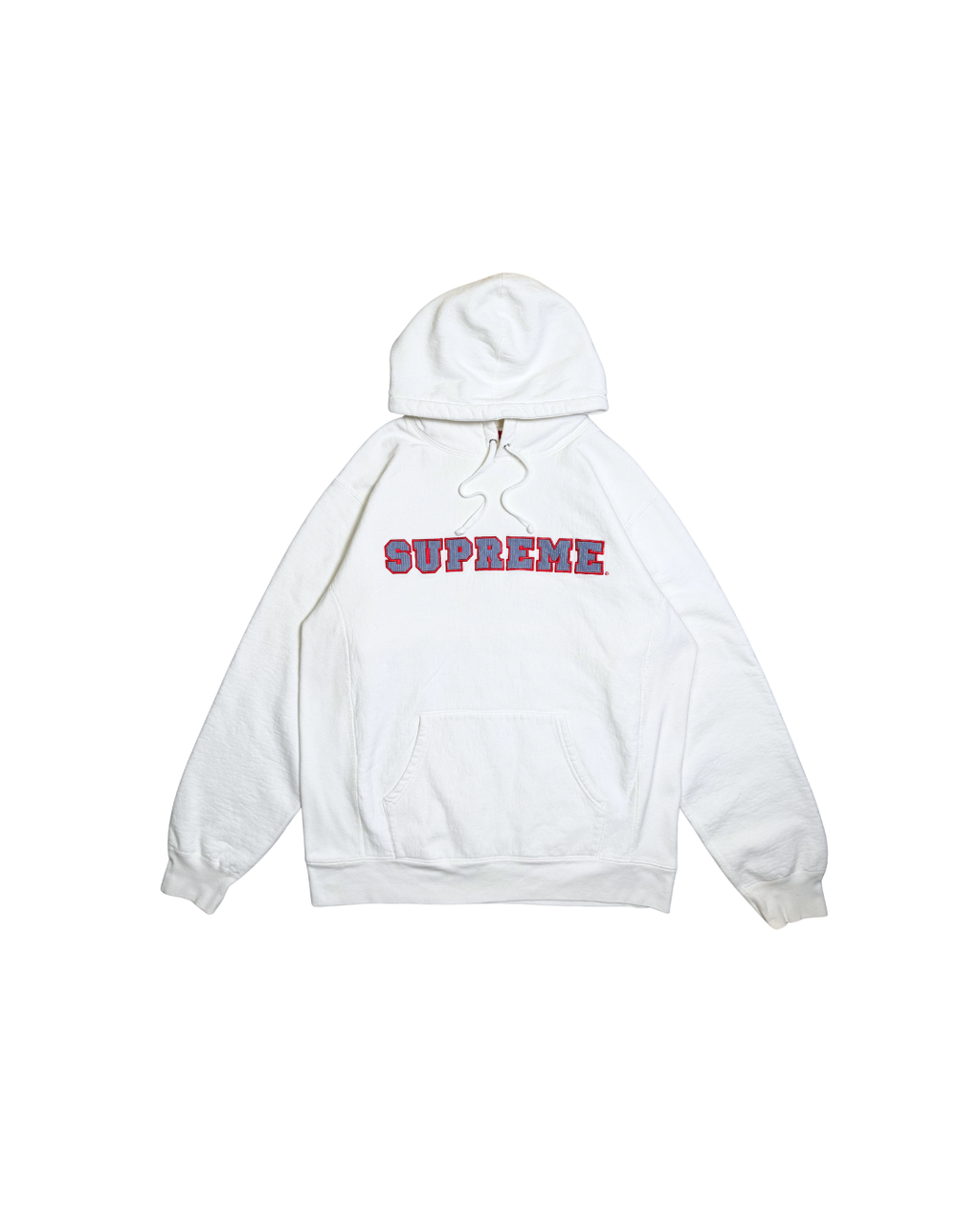 Supreme Cord Collegiate Hoodie White